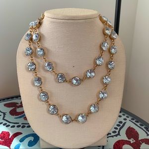 2/$60 Gold Crystal stone long necklace